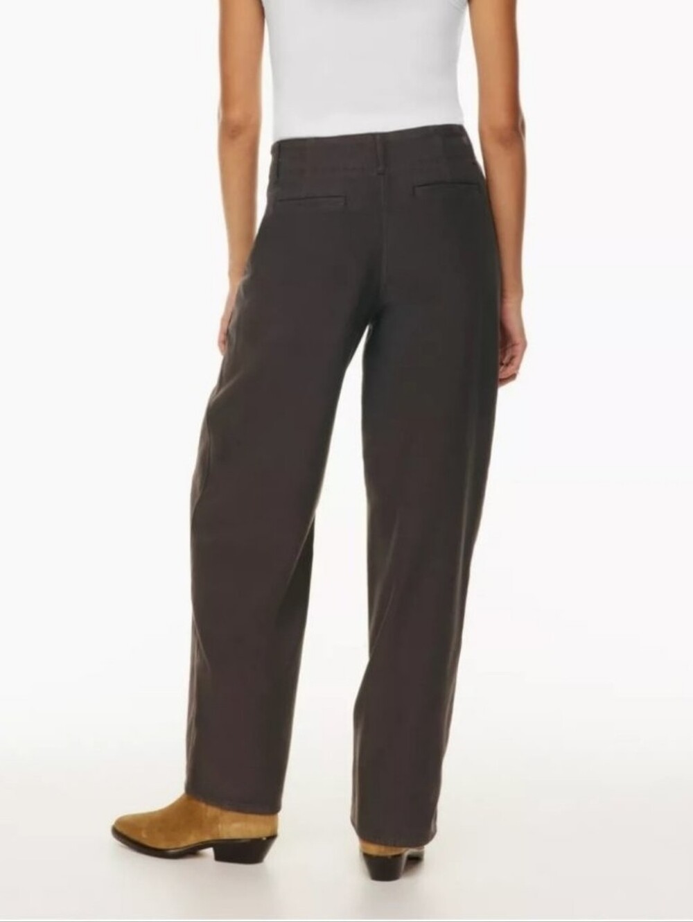 Aritzia Wilfred Ascendant Pant High Rise Utility Wide Leg Size 8 Brown - Picture 4 of 16